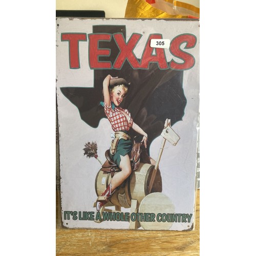 108 - Texas tin sign