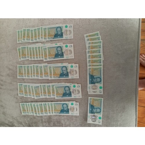 1a - AK47 £5.00 notes from 01 to 60 including AK45