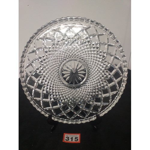 315 - Large crystal serving plate