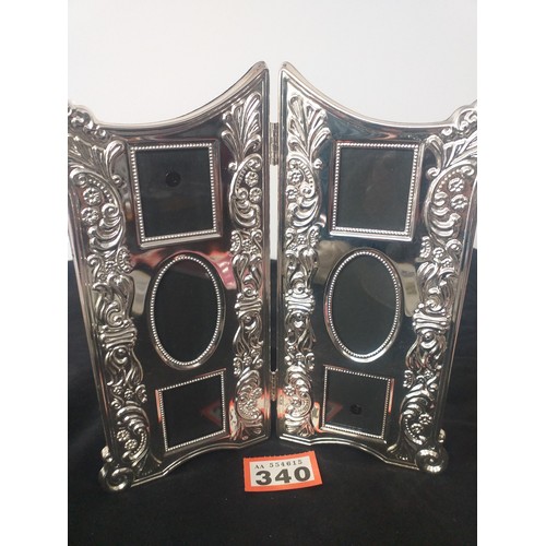 340 - Silver plated picture frame