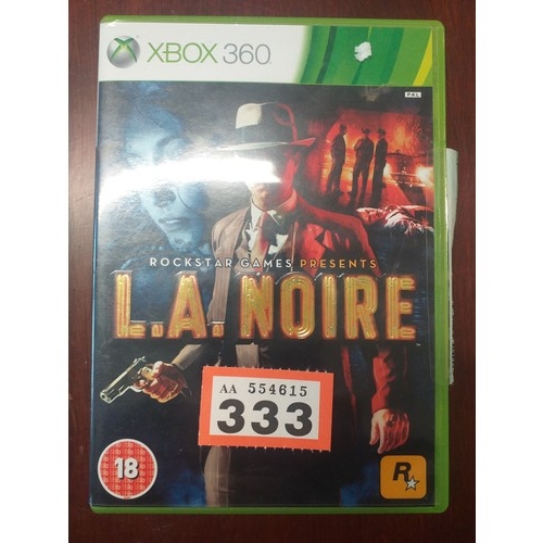 333 - Xbox 360 L.A  noire game