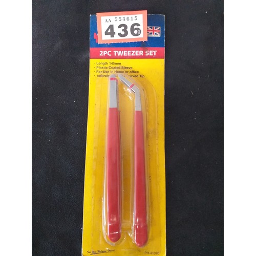 436 - 2 pc tweezers set