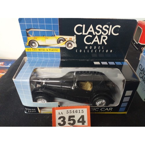 354 - Classic car collection die cast model