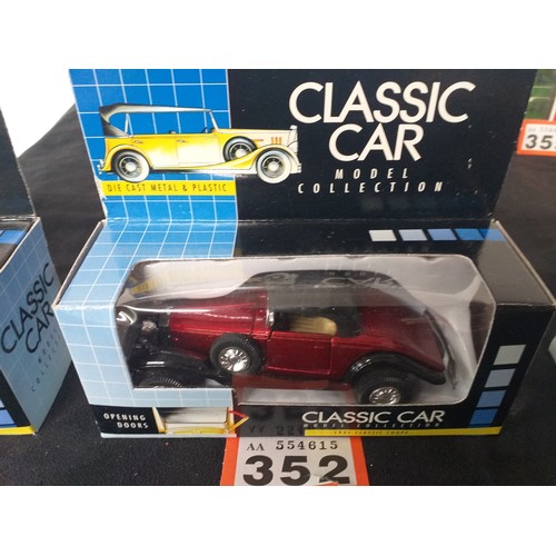 352 - Classic car collection die cast model