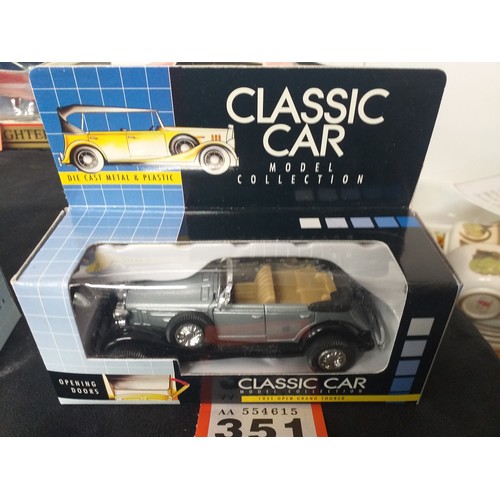 351 - Classic car collection die cast model