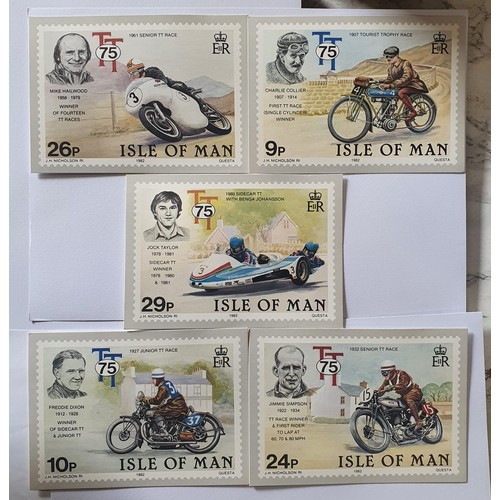 67 - set of isle of man 1982 postcards 1st day covers