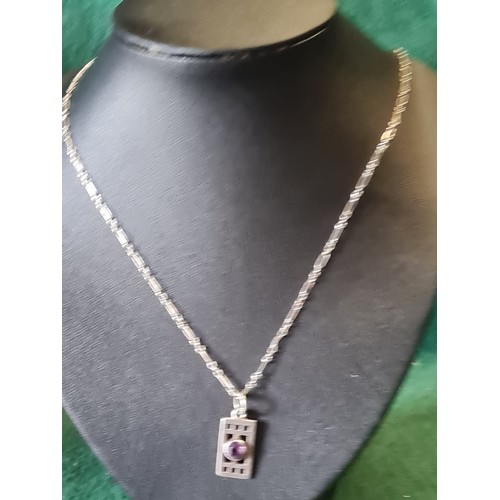 24A - Sterling silver chain & pendant