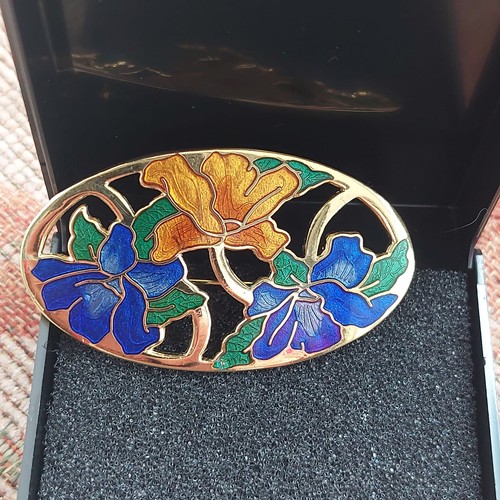 5 - Cloisonne brooch