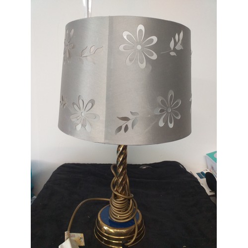 47 - Large brass based side table lamp