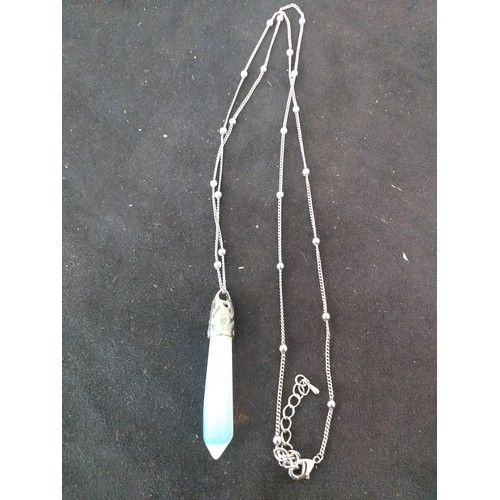 89 - crystal pendant on chain