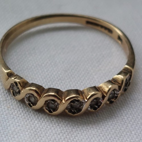 45B - Half eternity 9ct gold and diamond