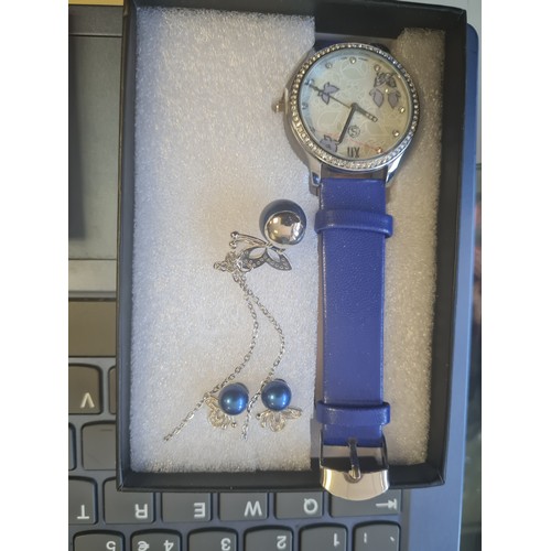 13a - new watch with necklace & earings