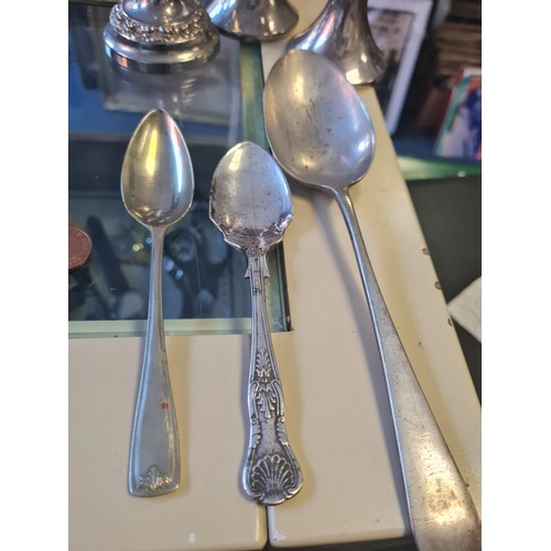 29b - Vintage set of stamped spoons