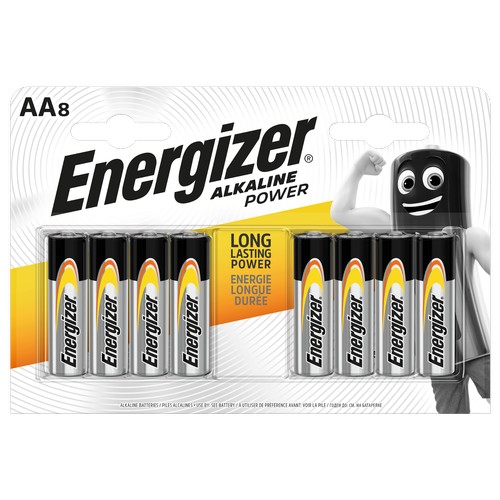 16 - Energizer Alkaline Power AA Batteries 8pk