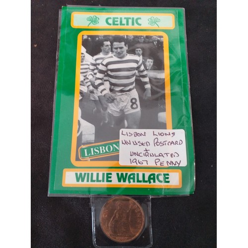 183 - Celtic willie Wallace card and coin