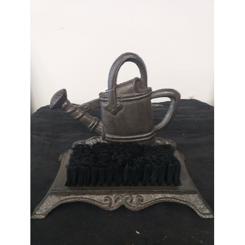 209 - Cast Iron Garden Boot Brush, Watering Can Design