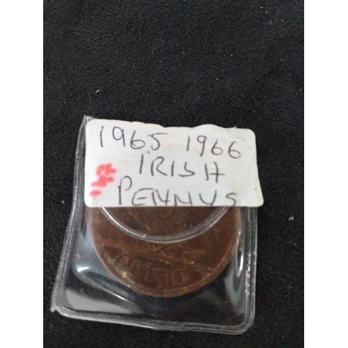 147 - Vintage coin 1965 1966 irish pennys