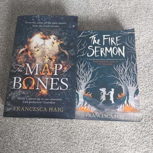 12b - Francesca Haig. Map of Bones  HB 1st edition and PB The Fire Sermon