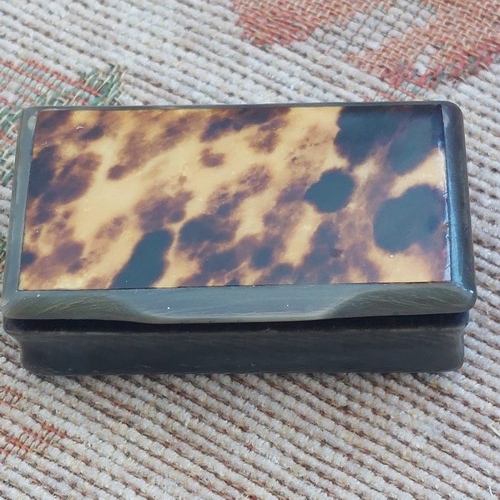 12a - Faux tortoise shell Bakelite Snuff box