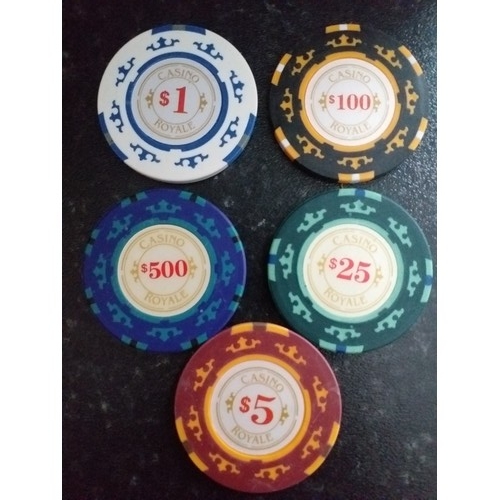 35 - casino Royal poker chips genuine chips