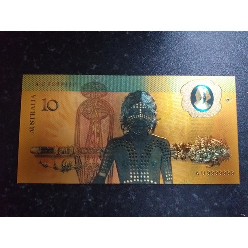 16 - Australian Banknote gold plated