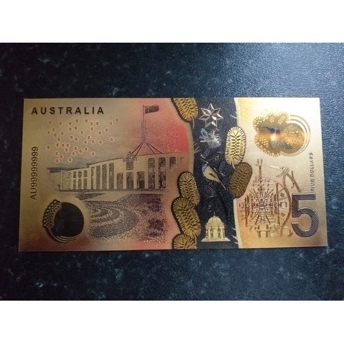 15 - Banknote gold plated