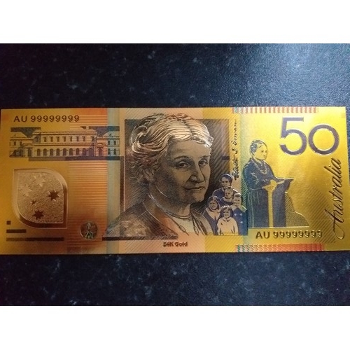 14 - Banknote gold plated