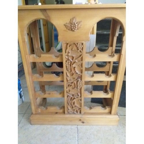 1c - Vintage style wine rack hand carved