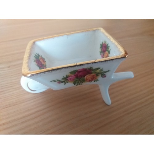 33 - Country rose royal albert wheelbarrow