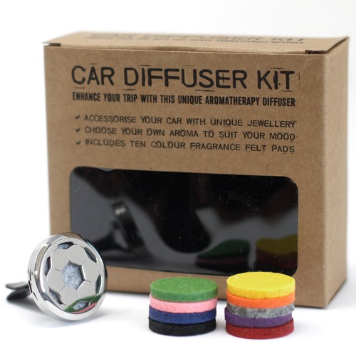 298 - Car Diffuser Kit - Football - 30mm
Includes 10 colour fragrance felt pads