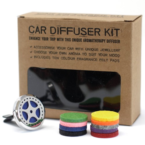 297 - Car Diffuser Kit - Auto Wheel - 30mm
Includes 10 colour fragrance felt pads