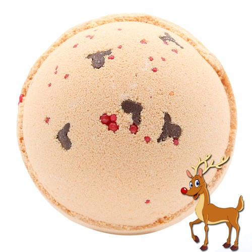 310 - Reindeer and Red Nose Bath Bomb - Toffee & Caramel