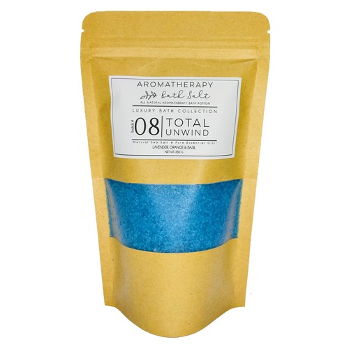 315 - Aromatherapy Bath Potion in Kraft Bag 350g - Total Unwind