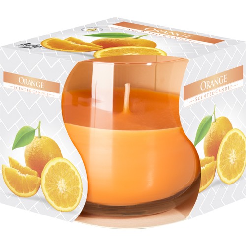 359 - Scented Glass Jar Candle - Orange