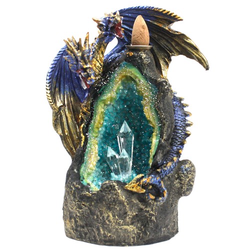 377 - Dragon with Crystal Cave LED Backflow Incense Burner
Dimensions: 13cm x 10cm x 17.8cm