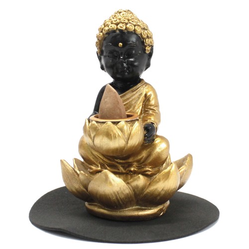 378 - Buddha and Lotus Backflow Incense Burner