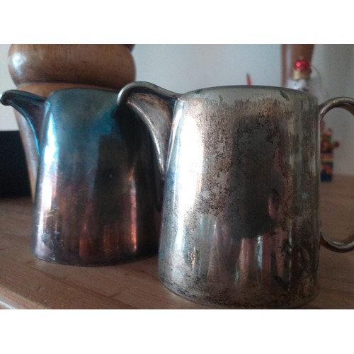 412 - Two hallmarked vintage milk jugs