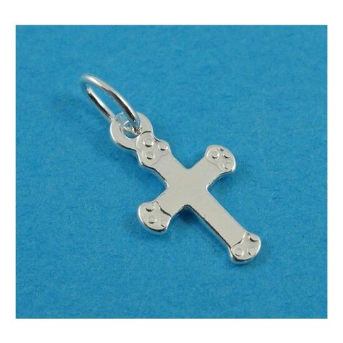 10C - Sterling silver cross charm.
Approximately 1.5cm long.