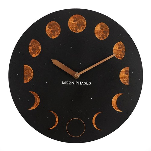 478 - MOON PHASES CLOCK
 H:34cm X W:34cm X D:2.5cm