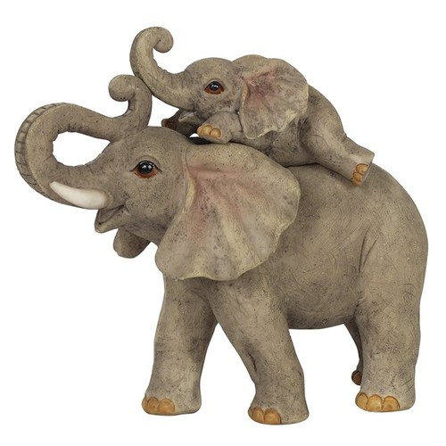 503 - ELEPHANT ADVENTURE MOTHER AND BABY ELEPHANT ORNAMENT
H14cm X W14cm X D6cm