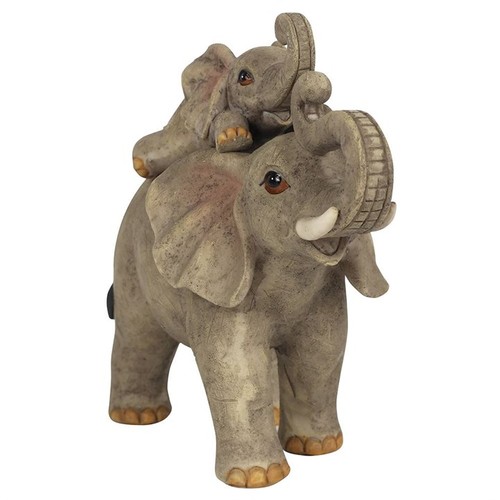 503 - ELEPHANT ADVENTURE MOTHER AND BABY ELEPHANT ORNAMENT
H14cm X W14cm X D6cm