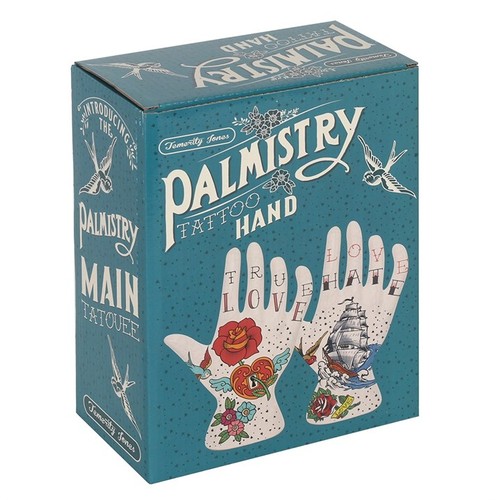 504 - 19CM PALMISTRY TATTOO HAND ORNAMENT
H19cm X W13cm X D5.5cm