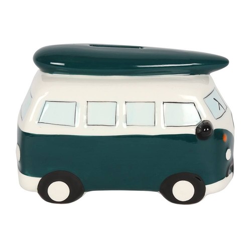 609 - Retro, dark green campervan will keep coins safe in style and makes a great gift for both adults and... 