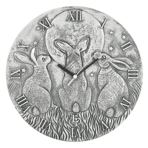 645 - SILVER EFFECT TERRACOTTA MOON SHADOWS CLOCK BY LISA PARKER
H30cm x W30cm x D3cm