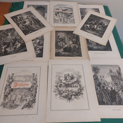 17S - antique bible prints from german bible