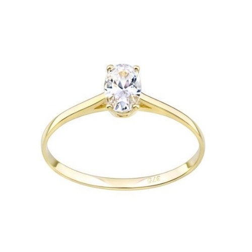 573 - 9ct Yellow Gold 0.50ct Oval Solitaire Engagement ring