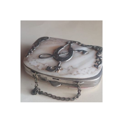 14S - Antique mother of pearl purse