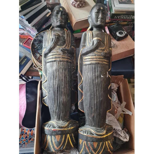 384 - Pair of large vintage African figures