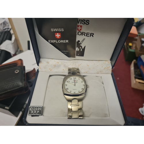 17L - Boxed swiss explorer watch