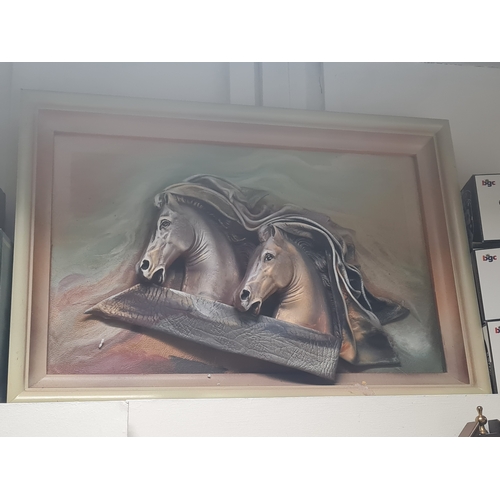 52 - Large vintage 3d horse picture